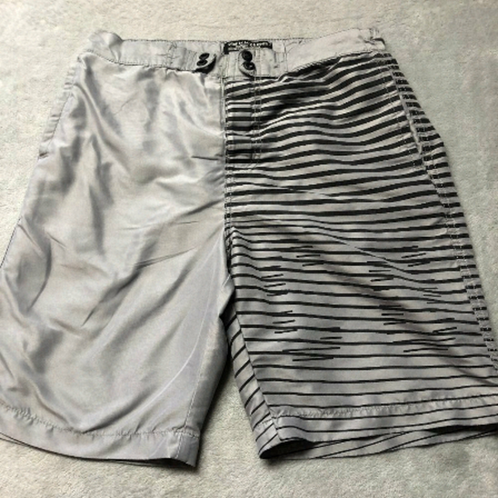 Jack & Jones Grey & Black Board Shorts Size Small
